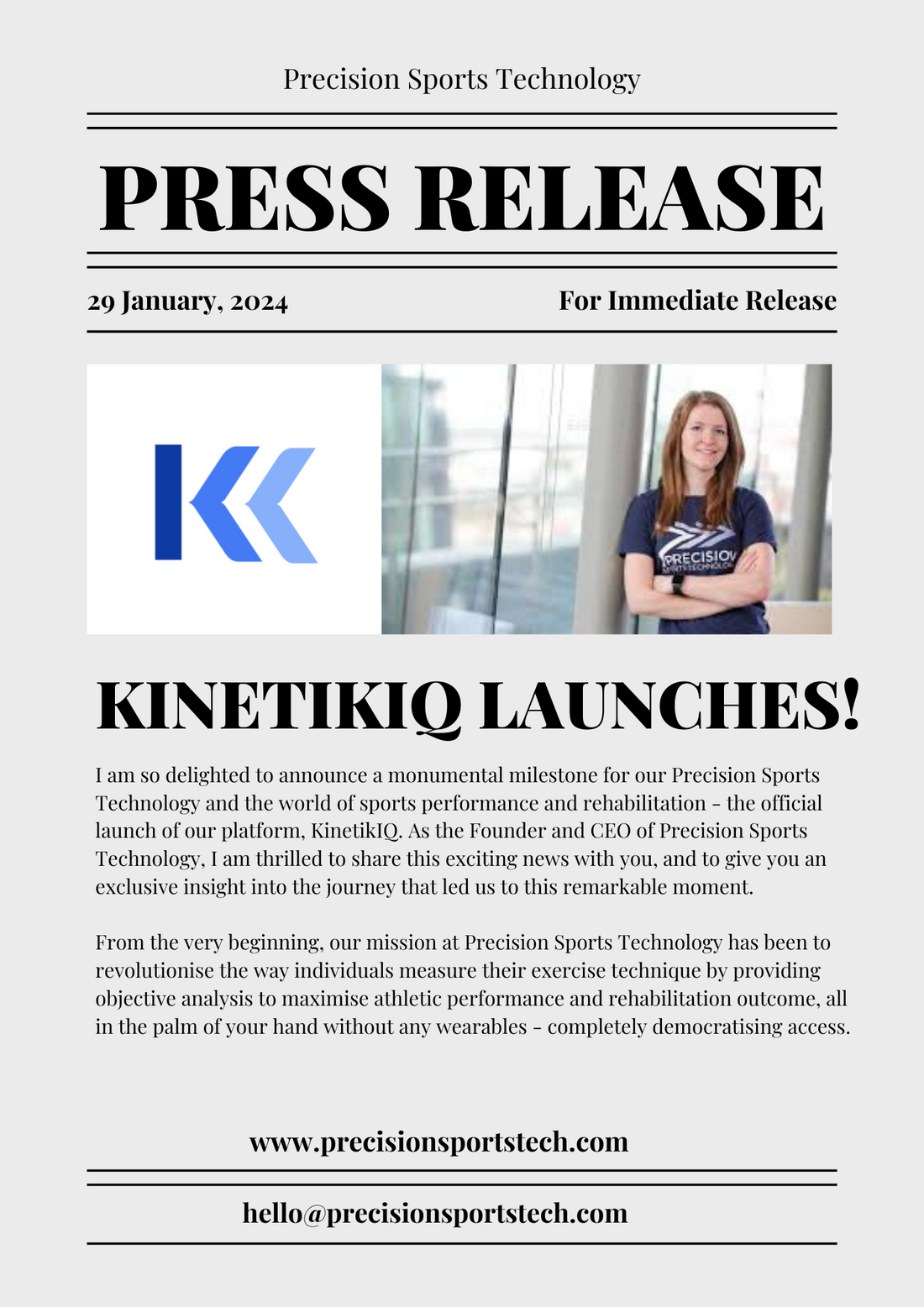 KinetikIQ Launches!! A Letter From Our CEO